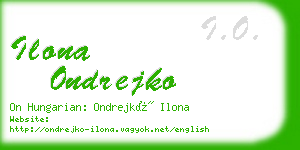 ilona ondrejko business card